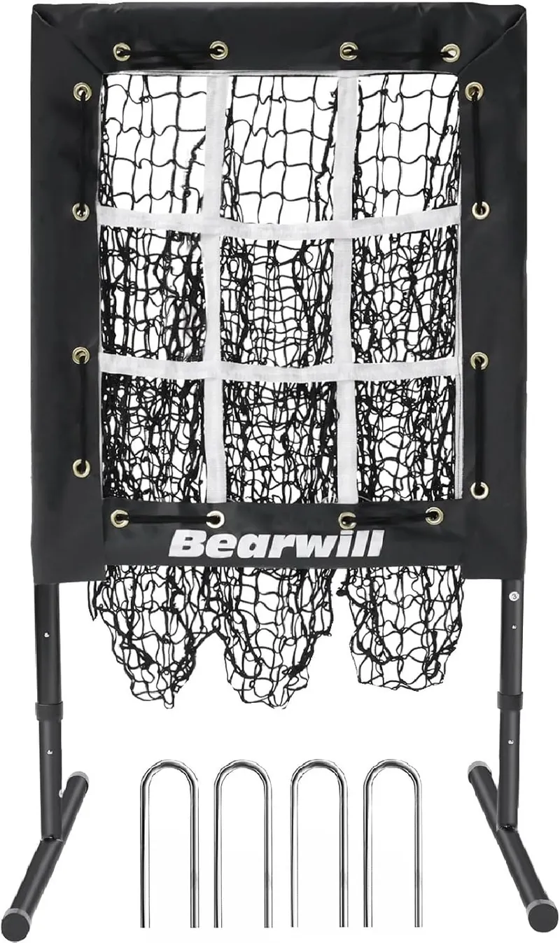Bearwill 9 Hole Baseball Pitching Net with Strike Zone